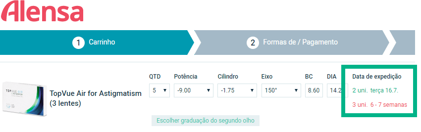 Prazo de Entrega de Produtos fora de Estoque