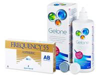 Frequency 55 Aspheric (6 lentes) + Solução Gelone 360 ml